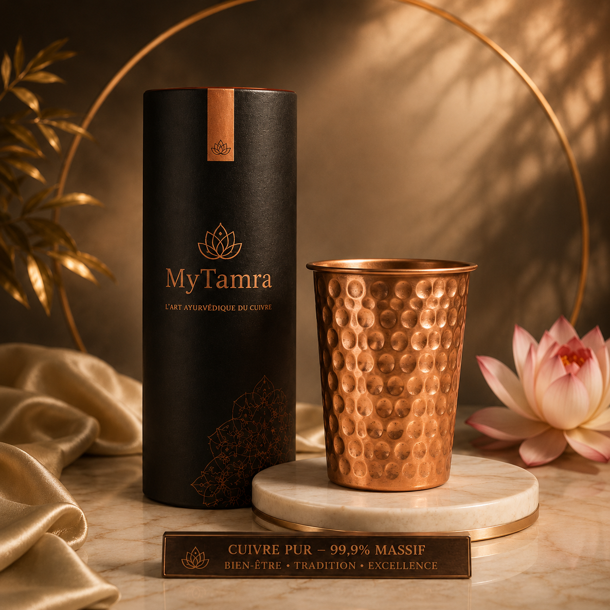 Verre en Cuivre Pur Massif 99,9% MyTamra™ - Heritage Edition
